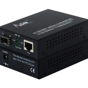 Conversor de medio Ethernet cobre 10/100/1000-TX (RJ45) a fibra con 1 slot vacío SFP 1Gbps. Ref: LNTAOM3100-SFP