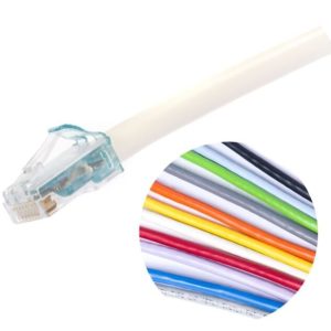 Latiguillo Cat.6A UTP AWG28 RJ45 MiNo6A Diámetro reducido LSZH Color blanco. Commscope/AMP