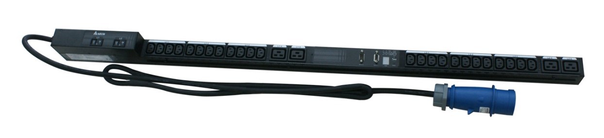 Regleta PDU Inteligente 32A, 1 fase, 24xC13, 4xC19. Input IEC309 Delta