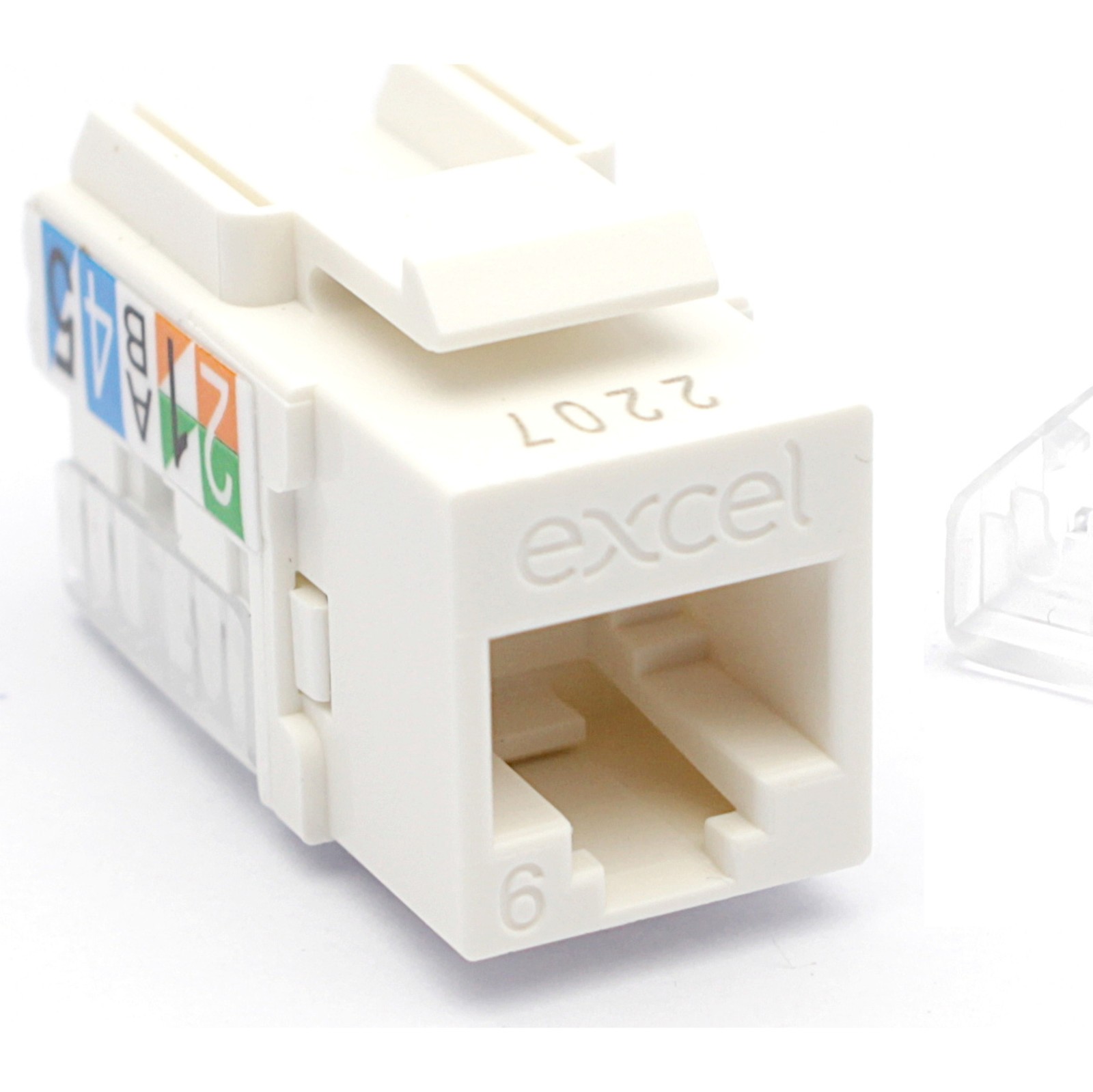 Toma hembra RJ45 UTP Categoria 6 blanca. Excel. EXC100-011
