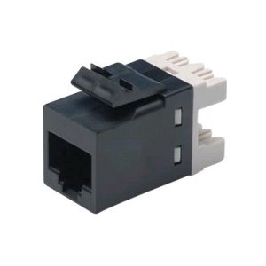 Toma hembra RJ45 UTP Categoria 6 SL negra. Commscope AMP1375055-2